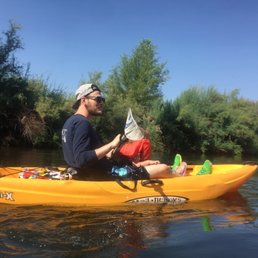 Single kayak on the salt river. Single kayak on the salt river.