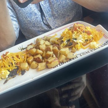 Breakfast Republic - Zoom in, the eggs aren't scrambled so the whites are everywhere and the cheese isn't melted and it's cold - Breakfast & Brunch Near Me - Palm Desert, California Breakfast Republic - Zoom in, the eggs aren't scrambled so the whites are everywhere and the cheese isn't melted and it's cold - Breakfast & Brunch Near Me - Palm Desert, California