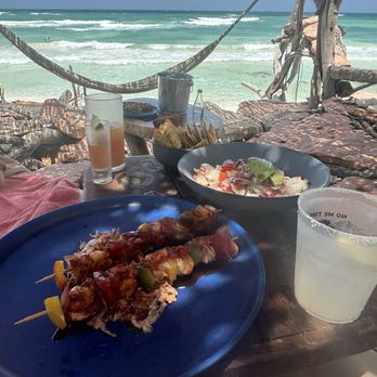 Kanan Tulum - Shrimp skewers  Ceviche - Hotels Near Me - Tulum, ROO