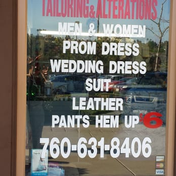 Kathy's Tailoring - Here'a list on Kathy's window of the Tailoring Services provided. - Sewing & Alterations Near Me - Oceanside, California Kathy's Tailoring - Here'a list on Kathy's window of the Tailoring Services provided. - Sewing & Alterations Near Me - Oceanside, California
