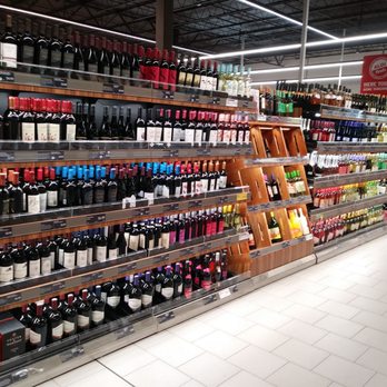ALDI - a supermarket aisle filled with bottles of wine - Grocery Near Me - Cary, North Carolina