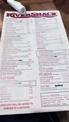 Menu photo 2 Rivershack Kenner, LA Menu photo 2 Rivershack Kenner, LA