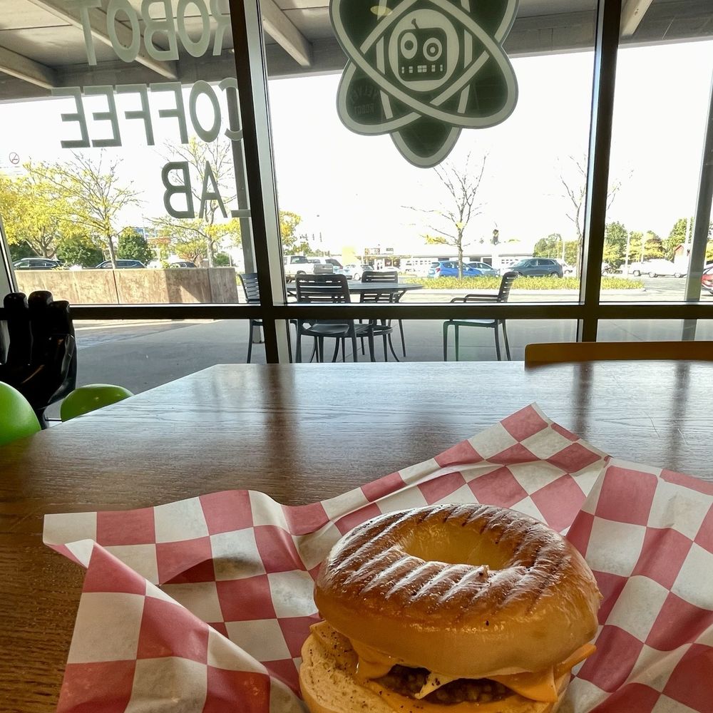Velvet Robot Coffee Lab - Breakfast bagel sandwich- recommend - Coffee & Tea Near Me - Rockford, Illinois Velvet Robot Coffee Lab - Breakfast bagel sandwich- recommend - Coffee & Tea Near Me - Rockford, Illinois