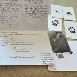 Sympathy card, fur, and paw prints Sympathy card, fur, and paw prints