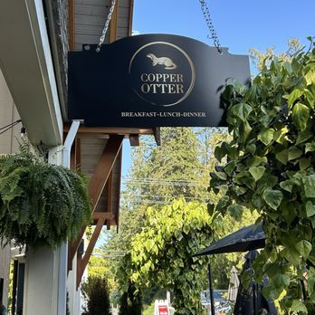 Copper Otter Bar and Grill - Signage at Driftwood Centre - Canadian (New) Near Me - Pender Island, British Columbia Copper Otter Bar and Grill - Signage at Driftwood Centre - Canadian (New) Near Me - Pender Island, British Columbia