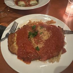 Pollo Parmigiana Spinach Manicotti