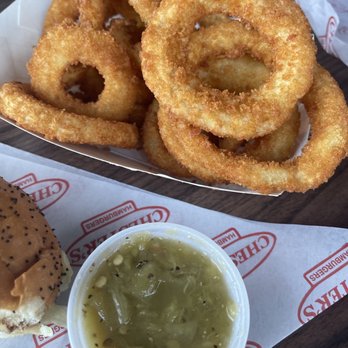 Chester's Hamburgers - Green Chile and rings - Burgers Near Me - San Antonio, Texas Chester's Hamburgers - Green Chile and rings - Burgers Near Me - San Antonio, Texas