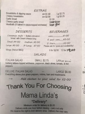 Menu photo 2 Mama Linda's Pizzeria Pataskala, OH Menu photo 2 Mama Linda's Pizzeria Pataskala, OH