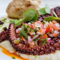 Nuna Kitchen & Bar - Marinated Octopus & Cauliflower Pure ($26)