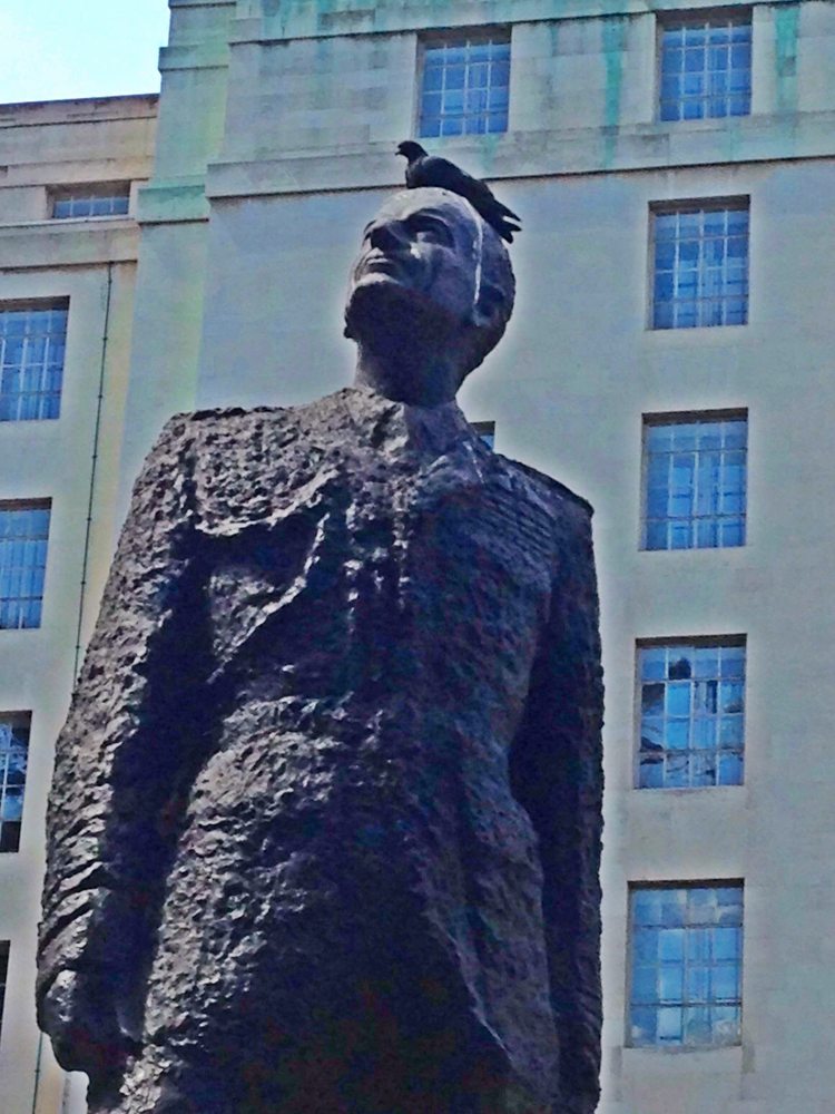 LORD PORTAL OF HUNGERFORD STATUE Victoria Embankment, London, United