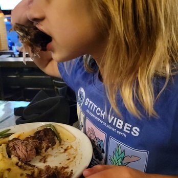 OHSO Brewery- Gilbert - Skybug stole my food and liked it too!! Well for a moment until like any kid does changed her mind 10 minutes later..Killin me kid - Breweries Near Me - Gilbert, Arizona