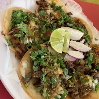 Tacos El Colima - 2 asada, 2 al pastor and 2 carnitas mixtas con todo - Tacos Near Me - Bakersfield, California