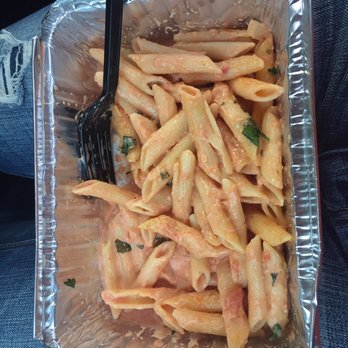 Down To Earth Restaurant - They call this penne ala vodka. LOL!! Tiny portion, no flavor. Went straight into the garbage - Kosher Near Me - Allenhurst, New Jersey