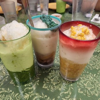 Ihawan - Avocado con hielo, halo halo, maiz con hielo (from left to right) - Filipino Near Me - Woodside, New York Ihawan - Avocado con hielo, halo halo, maiz con hielo (from left to right) - Filipino Near Me - Woodside, New York
