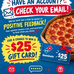 Domino's Pizza - New chance to win poster.