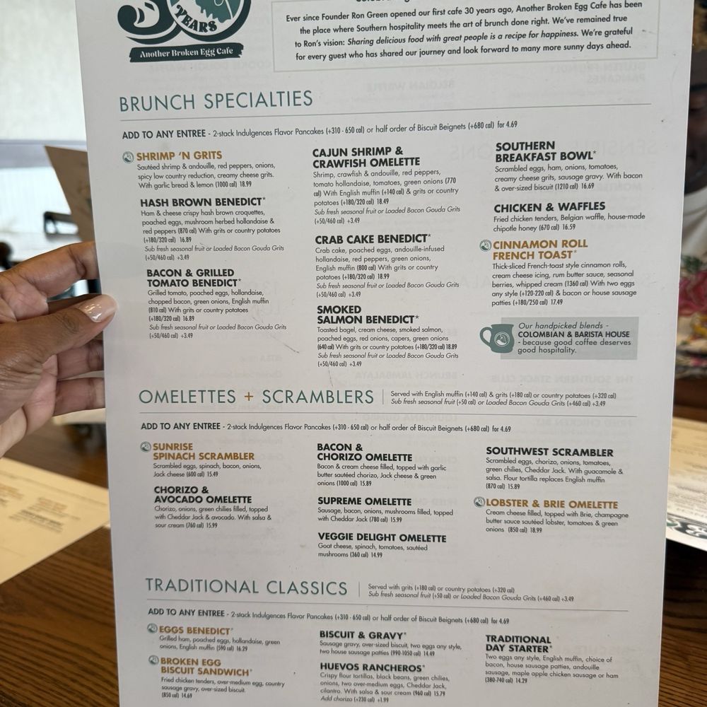 Another Broken Egg Cafe - Menu - Breakfast & Brunch Near Me - Boca Raton, Florida