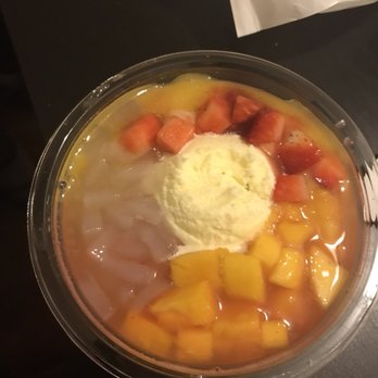 Mango Mango Dessert - Strawberry mango juice sago with lychee jelly and durian ice cream - Desserts Near Me - New York, New York