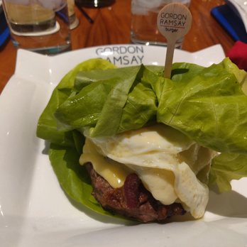 Gordon Ramsay Burger Las Vegas - Ultimate cheeseburger, add egg and lettuce wrap it. - Burgers Near Me - Las Vegas, Nevada Gordon Ramsay Burger Las Vegas - Ultimate cheeseburger, add egg and lettuce wrap it. - Burgers Near Me - Las Vegas, Nevada