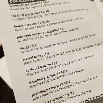Cantina 18 - Drink menu - Tex-Mex Near Me - Raleigh, North Carolina Cantina 18 - Drink menu - Tex-Mex Near Me - Raleigh, North Carolina