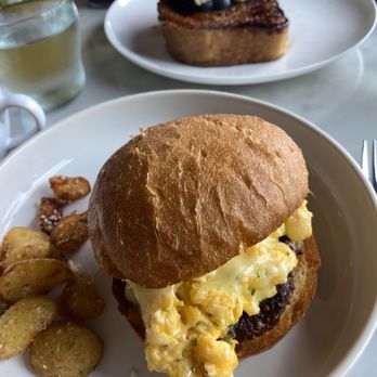 Waverly - Egg and sausage sandwich. Love the side potatoes - Breakfast & Brunch Near Me - Cardiff, California Waverly - Egg and sausage sandwich. Love the side potatoes - Breakfast & Brunch Near Me - Cardiff, California
