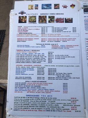 Menu photo 1 Calypso's Cancún, ROO Menu photo 1 Calypso's Cancún, ROO