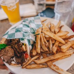 Mt Hood Brewing - Gyro entree with fries