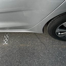 Scratched and pull pen marks from pulling body out during repair