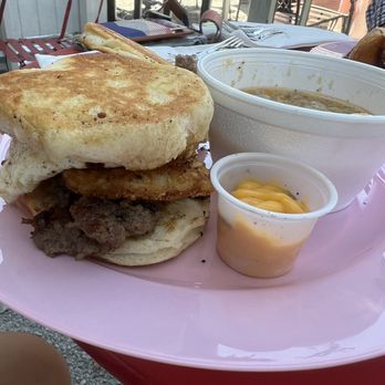 Eatly - Double Sammy breakfast with sausage gravy - Italian Near Me - Urbana, Ohio