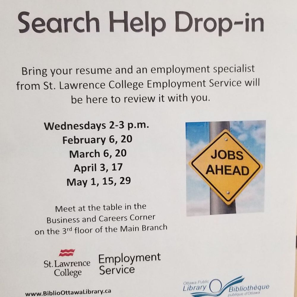 Ottawa Public Library / Bibliothèque publique d'Ottawa - Employment help - Libraries Near Me - Ottawa, Ontario Ottawa Public Library / Bibliothèque publique d'Ottawa - Employment help - Libraries Near Me - Ottawa, Ontario