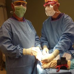 Robert Vallone, DPM - Performing bunion surgery at Scripps-Mercy Hospital, San Diego.