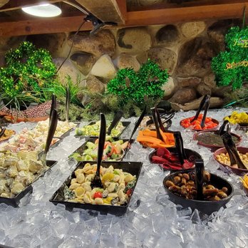Birchwood Grill - Closeup of cold table. Yep, that's teriaki-marinated mushrooms, taste good even to people who hate shrooms! - Steakhouses Near Me - Kenosha, Wisconsin Birchwood Grill - Closeup of cold table. Yep, that's teriaki-marinated mushrooms, taste good even to people who hate shrooms! - Steakhouses Near Me - Kenosha, Wisconsin