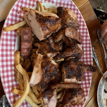 The Publican - While chicken with fries and some sausage slices - New American Near Me - Chicago, Illinois The Publican - While chicken with fries and some sausage slices - New American Near Me - Chicago, Illinois