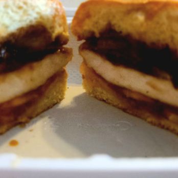 Cali Stack Burgers & Grill - #28. HAWAIIAN GRILLED CHICKEN STACK(GRILLED CHICKEN,BACON,SMOKED GOUDA CHEESE,PINEAPPLE,LETTUCE,TOMATO,ONION,TERIYAKI SAUCE) - Cheesesteaks Near Me - Lakeside, California