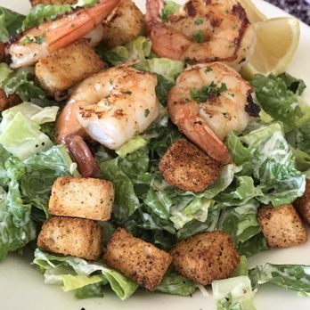 The Dune Deck Cafe - Caesar Salad with shrimp - Breakfast & Brunch Near Me - Lantana, Florida