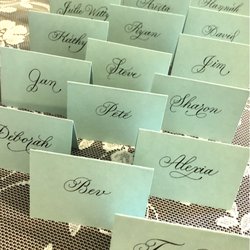 Carol's Calligraphy - Elegant place cards.