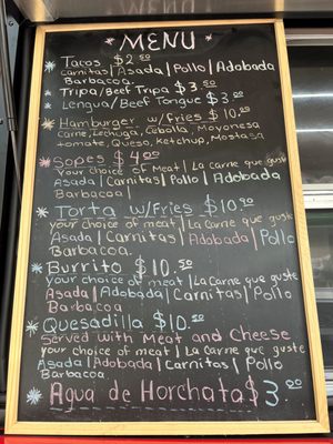 Menu photo 2 Taqueria Luna Madison, AL