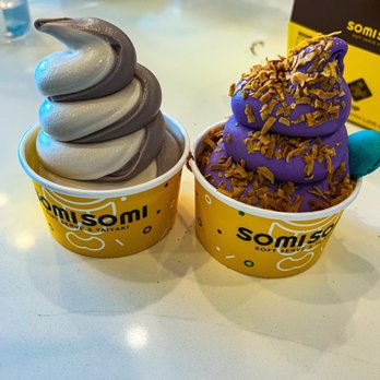 Somisomi - Cookies n' Cream and Ube with Coconut flakes - Ice Cream & Frozen Yogurt Near Me - Irvine, California Somisomi - Cookies n' Cream and Ube with Coconut flakes - Ice Cream & Frozen Yogurt Near Me - Irvine, California