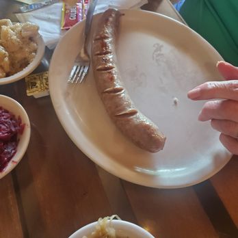 The Auslander - I really NOT APPEALING presentation of a Bratwurst - German Near Me - Fredericksburg, Texas The Auslander - I really NOT APPEALING presentation of a Bratwurst - German Near Me - Fredericksburg, Texas