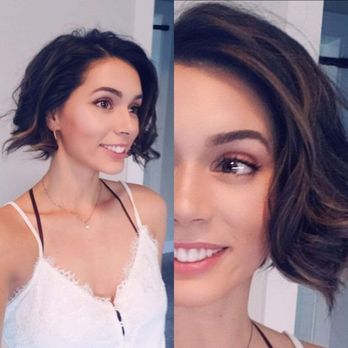 Dream Hair Designs - Short layered Bob haircut with dark chocolate caramel hilights - Hair Stylists Near Me - St. Joseph, Missouri