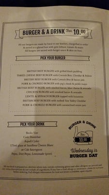 Menu photo 3 The White Hart London, XGL Menu photo 3 The White Hart London, XGL
