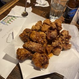 Half and half fried chicken