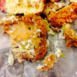 KFC - KFC aldergrove look at the old oil deep fried to the point the chicken and batter taste like plastic. Big Crunch bad bad.