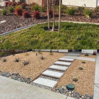 Hunt's Landscaping - Front yard before and after. - Landscaping Near Me - Cameron Park, California
