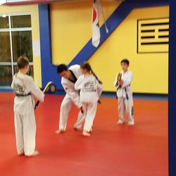 Taekwondo Way - Our daughter learning a new kick with Master JH Kim!