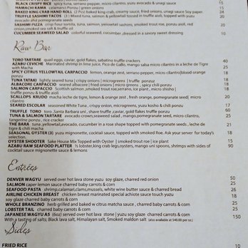 Azabu  - Menu - Japanese Near Me - Whittier, California