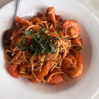 bellagreen - SPICY SHRIMP PASTA GF - American Near Me - Houston, Texas