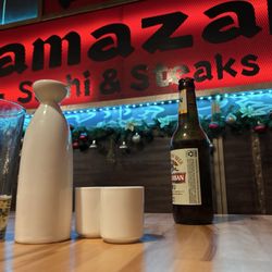Yamazaki Sushi & Steaks - Sake and sushi time!
