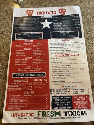 Menu photo 1 El Jefe Texican Cantina Charleston, SC Menu photo 1 El Jefe Texican Cantina Charleston, SC