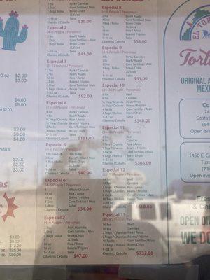 Menu photo 3 El Toro Bravo Tortilleria Costa Mesa, CA Menu photo 3 El Toro Bravo Tortilleria Costa Mesa, CA