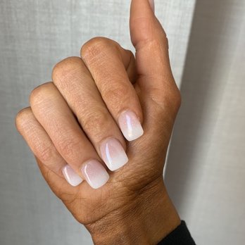 American Nail Bar - Ombré French tip dip nails - so pretty! - Nail Salons Near Me - Mansfield, Texas